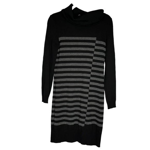 St James Mademoiselle Sweater Dress Gray Black Striped Size XS/ S. - Picture 1 of 6